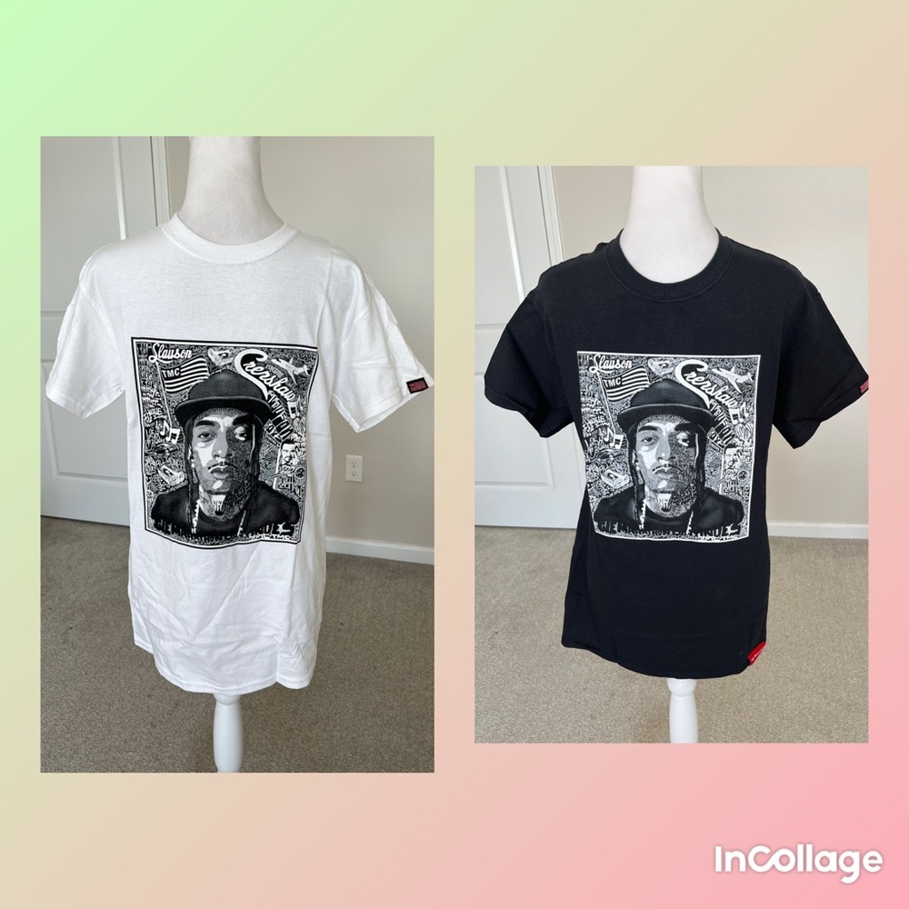 NWT The Marathon Clothing Company Nipsey Hussle Black & White T-shirt Size S/XL